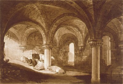 The Crypt of Kirkstall Abbey, from the 
